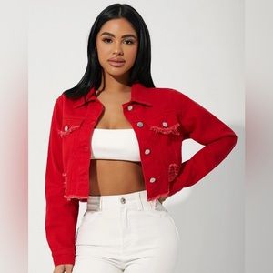 Red Denim Jacket